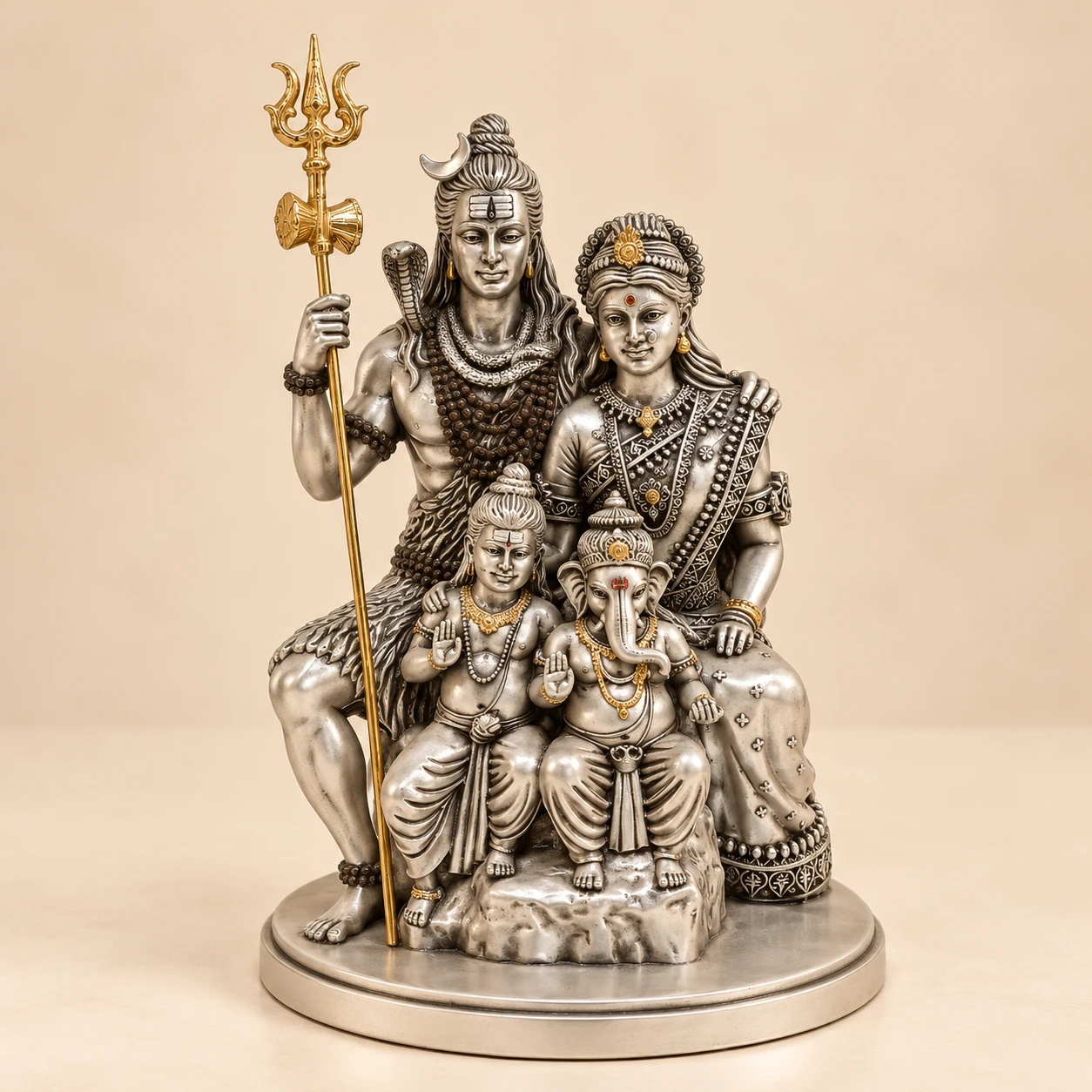 Silver and Gold Peacock Trinket Box